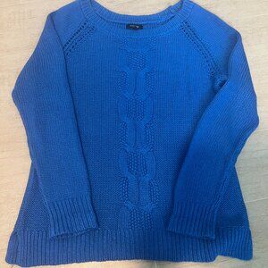 Women's Apt 9 cable knit royal blue sweater Size M